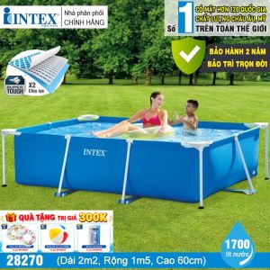 Bể bơi khung kim loại chữ nhật 2,2m*1,5m INTEX 28270