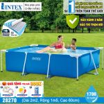 Bể bơi khung kim loại chữ nhật 2,2m*1,5m INTEX 28270