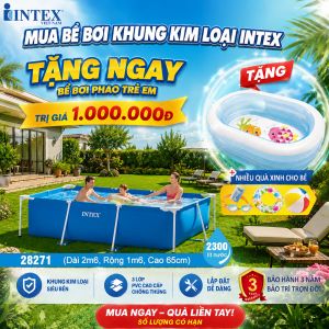 Bể bơi di động cho trẻ em 2m6*1,6m INTEX 28271