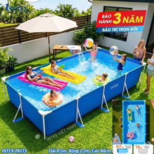 Hồ bơi di động khung kim loại 4.5m*2.2m INTEX 28273