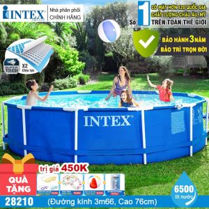Bể bơi khung kim loại tròn 366*76cm INTEX 28210