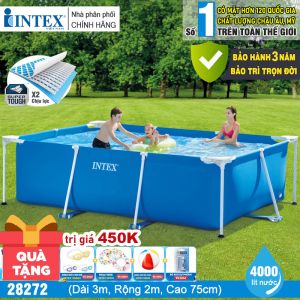 Bể bơi khung kim loại chữ nhật 3m*2m INTEX 28272
