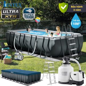 Bể bơi lắp dựng khung kim loại chịu lực cỡ lớn mẫu mới INTEX 26356