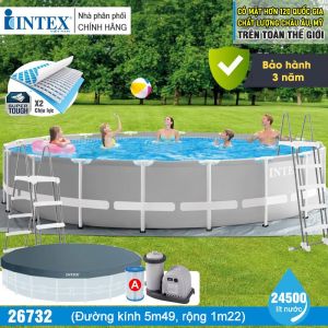 Bể bơi khung kim loại tròn 5m49 cao 1m22 INTEX 26732