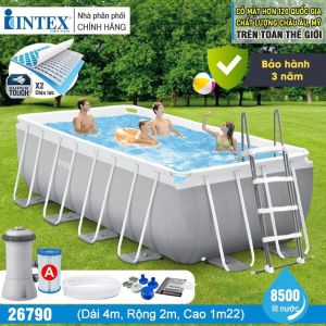 Bể bơi gia đình khung kim loại PREMIUM 4mx2m INTEX 26790