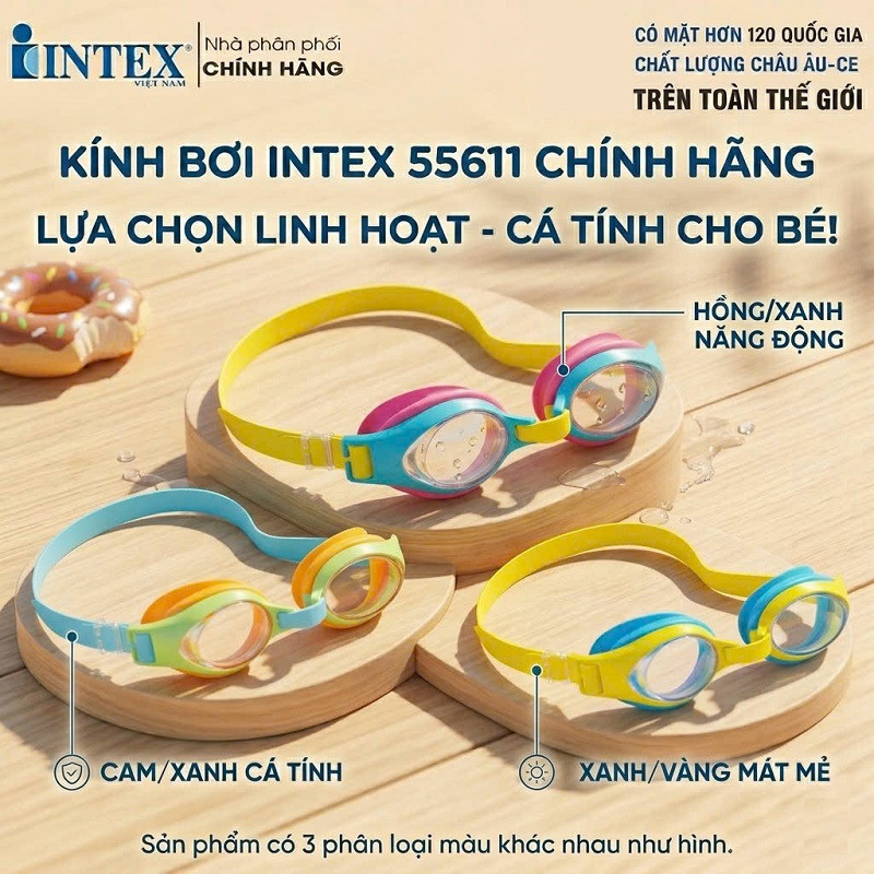 Kính bơi trẻ em 3-8 tuổi INTEX 55611