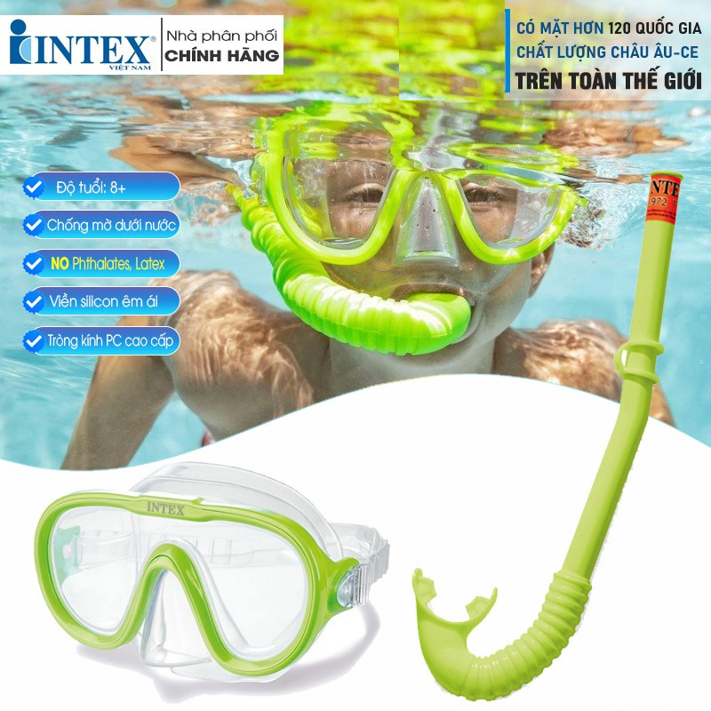 Kính bơi ống thở trẻ em từ 8 tuổi INTEX 55642