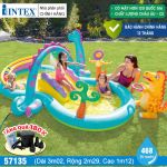 Bể bơi cầu trượt vườn khủng long INTEX 57135