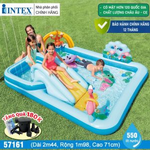 Bể bơi phao cầu trượt có vòi phun mưa INTEX 57161