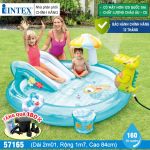 Bể bơi phao cầu trượt cá sấu phun mưa INTEX 57165