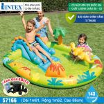 Bể bơi phao cầu trượt khủng long INTEX 57166