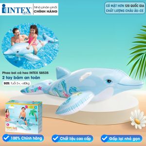 Phao bơi cá heo cưỡi cho trẻ em INTEX 58535