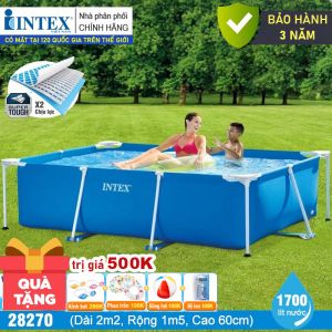 Bể bơi khung kim loại chữ nhật 2m2*1,5m INTEX 28270