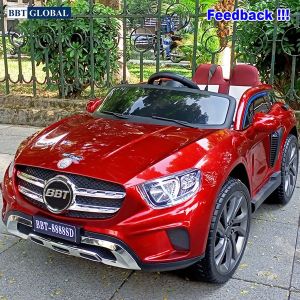 Ô tô điện trẻ em dáng Mercedes BBT Global sơn đỏ 8888