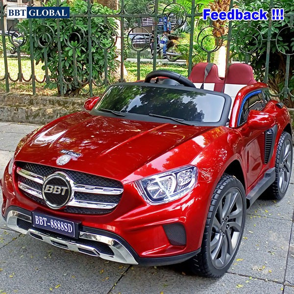 Ô tô điện trẻ em dáng Mercedes BBT Global sơn đỏ 8888