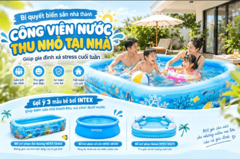 Công viên nước thu nhỏ tại nhà cho bé