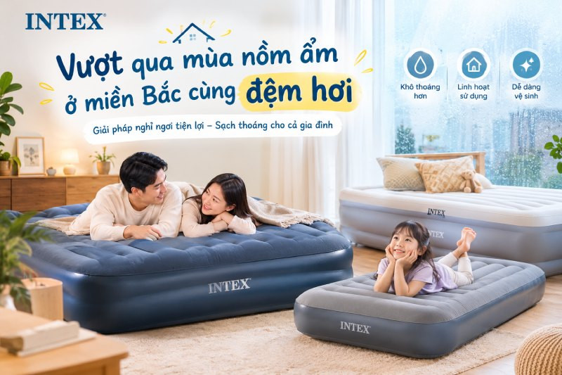 Vượt qua mùa nồm ẩm ở miền Bắc cùng đệm hơi