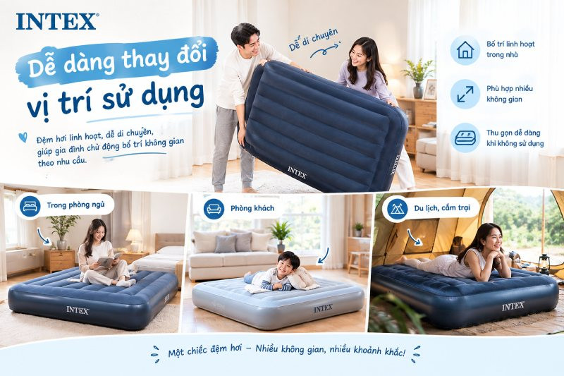 Đệm hơi mang đến sự chủ động hơn trong cách bố trí không gian