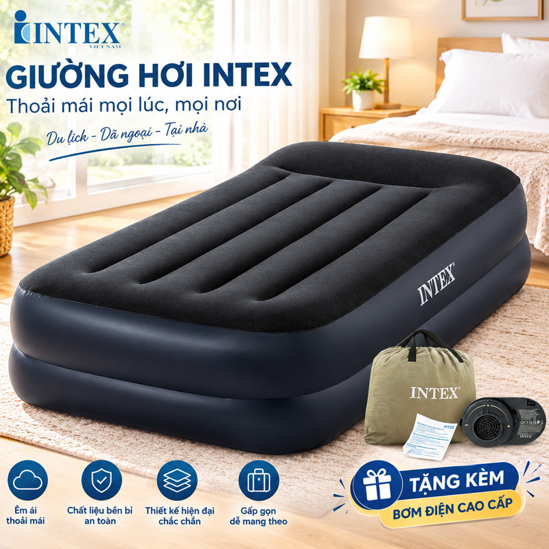Giường hơi tự phồng công nghệ mới 99 cm INTEX 64122