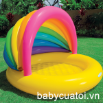 Bể bơi phao INTEX mái che cầu vồng 57420