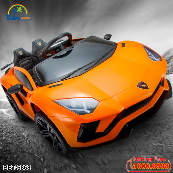 Ô tô điện trẻ em Lamborghini màu cam BBT-6868C