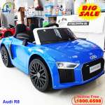 Xe điện cho bé bản quyền AUDI R8 cao cấp màu xanh Audi R8-X