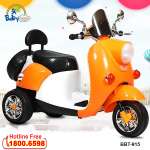 Xe máy điện trẻ em xe ga mẫu mới màu cam BBT-915C