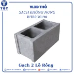 Gạch Không Nung 2 Lỗ Vuông