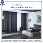 Rèm Màn Cửa Vải Đơn Sắc