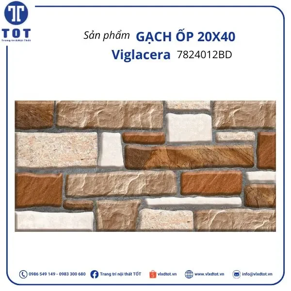 Gạch ốp tường Viglacera 20x40 7824012BD