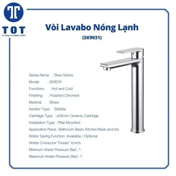 Vòi chậu nóng lạnh ONIMI SK9031