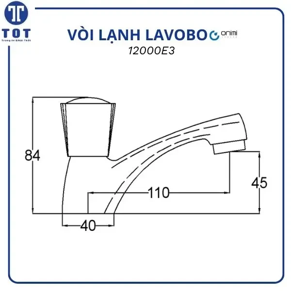 Vòi lạnh Lavabo ONIMI 12000E3