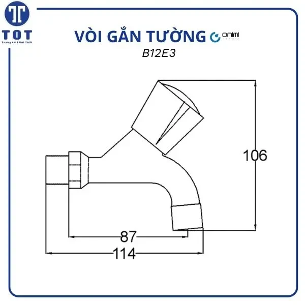Vòi hồ lạnh ONIMI B12E3