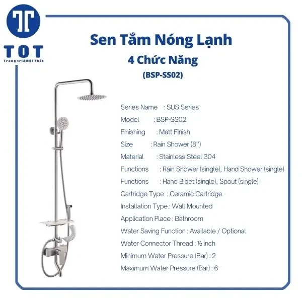Cây sen tắm đừng ONIMI BSP-SS02