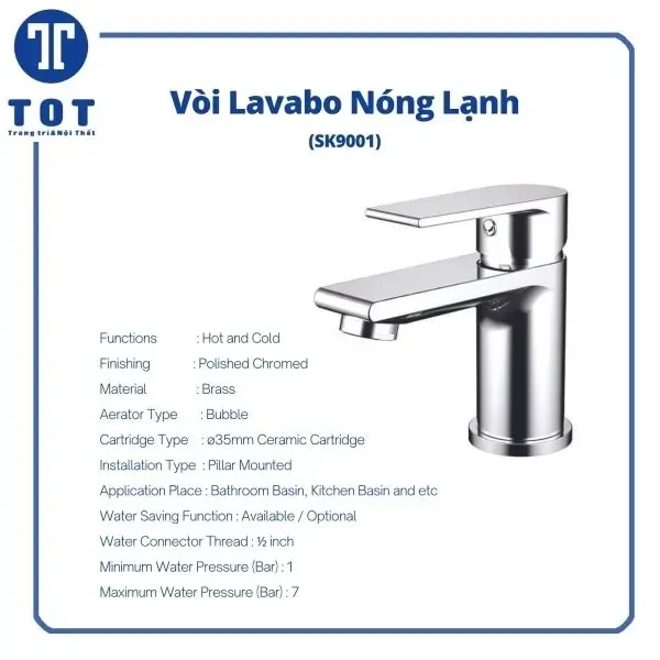 Vòi Lavabo nóng lạnh ONIMI SK9001