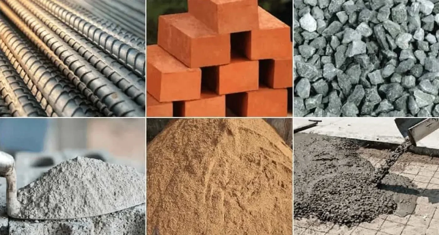 Hình minh họa vật liệu xây dựng thô