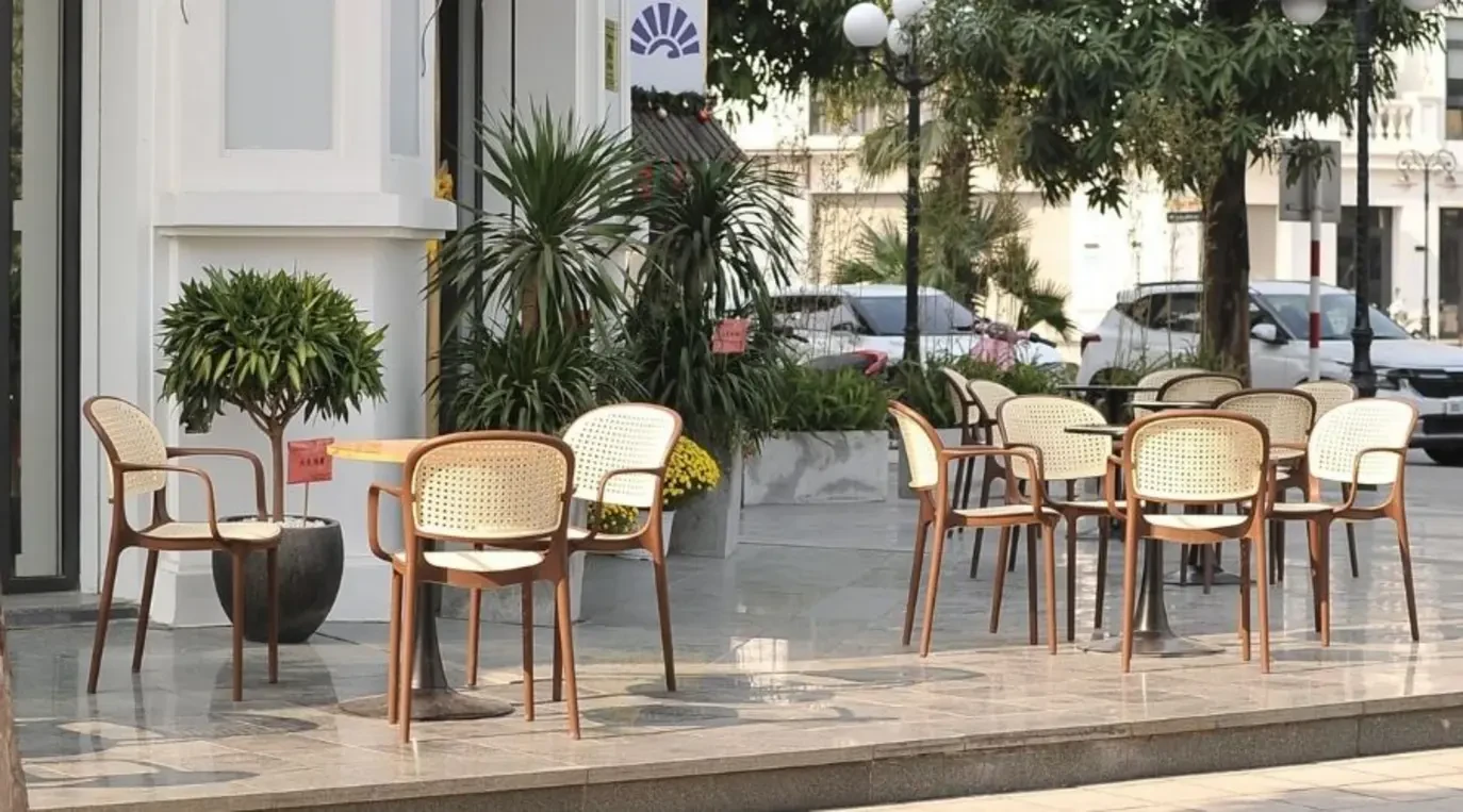 Dòng ghế nhựa đúc giả mây TM09