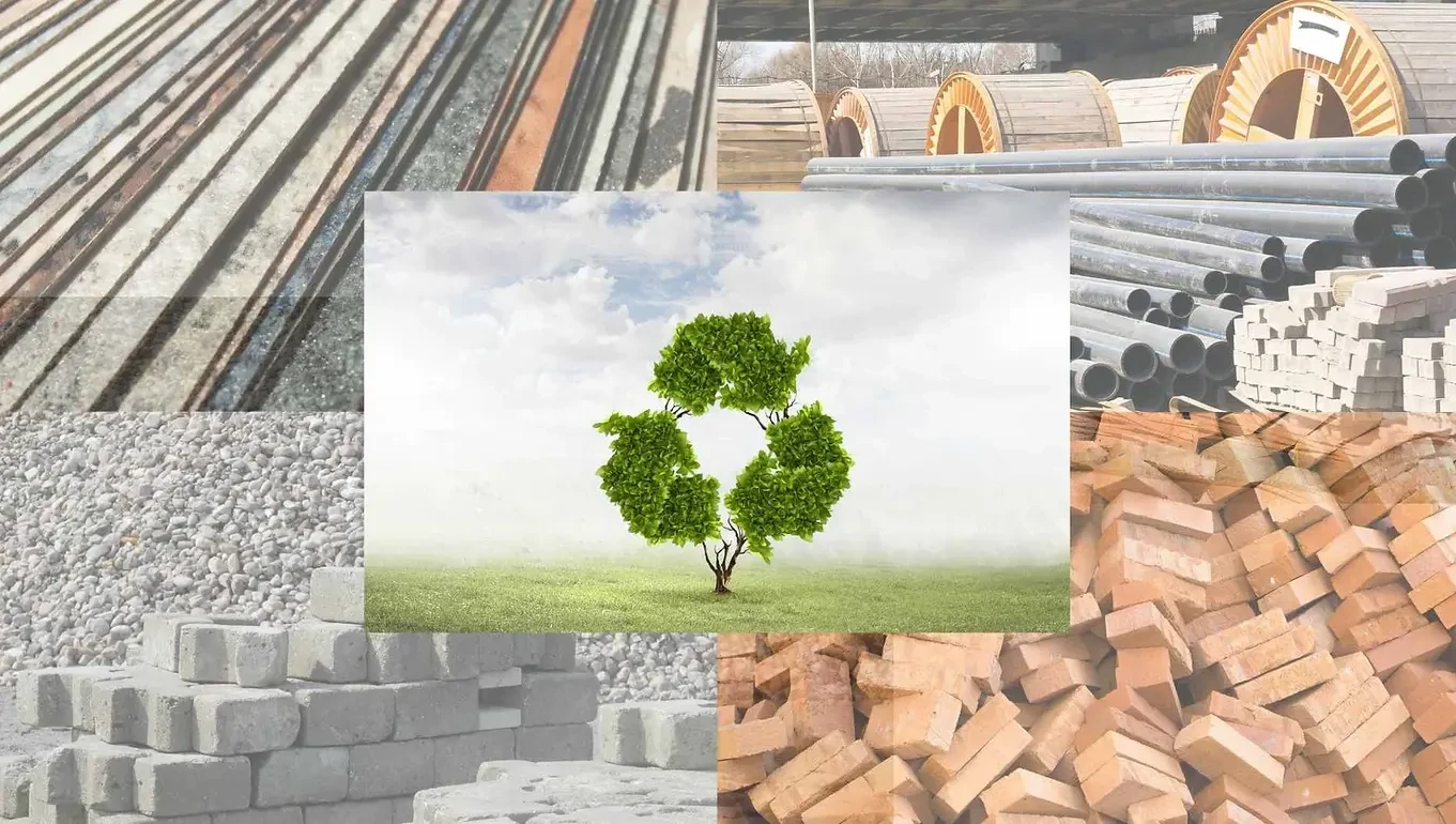 Hình minh họa tái chế VLXD thô