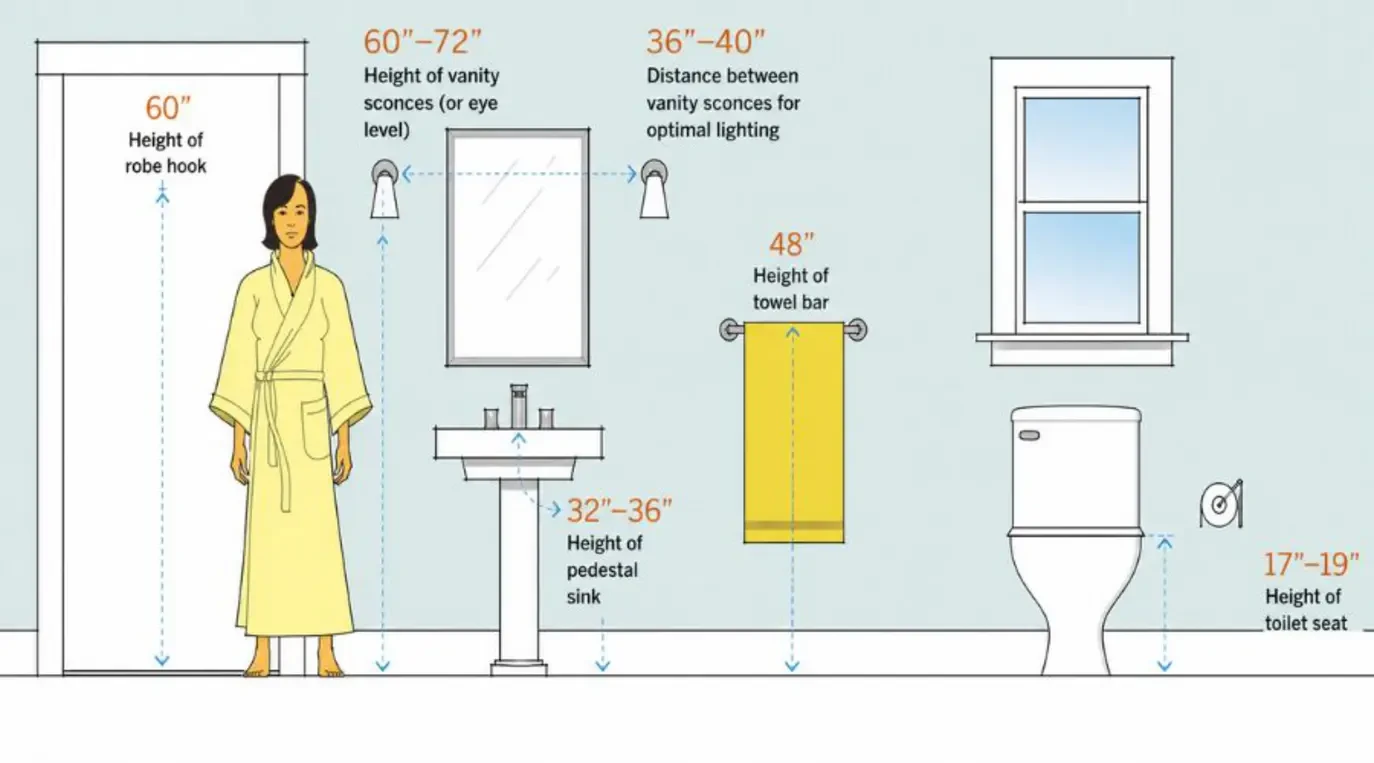 Hình hướng dẫn đo đạc phòng tắm
