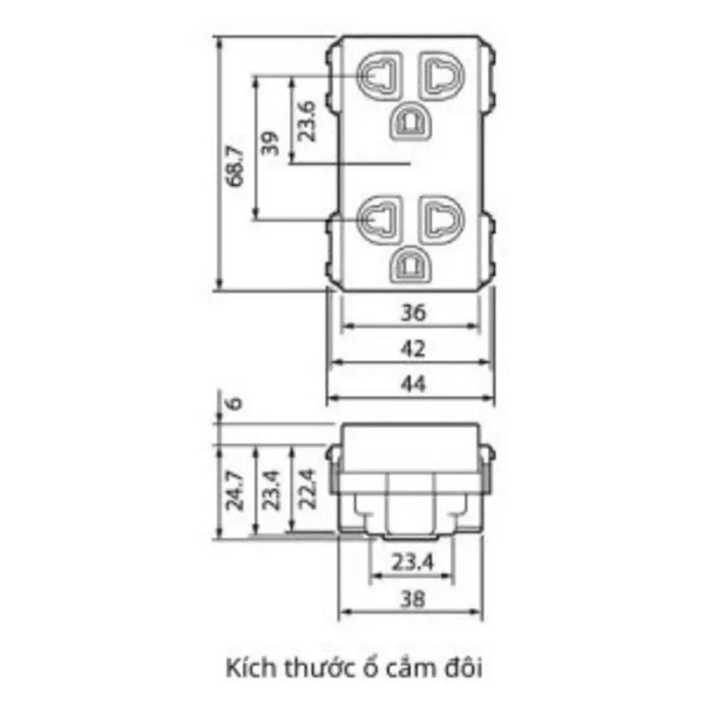 Ổ Cắm Điện Đôi PANASONIC WEV1592H