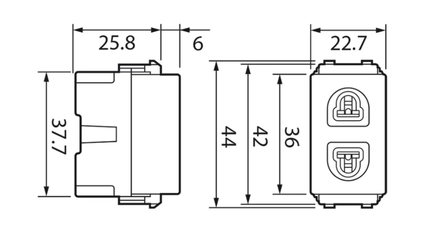 Bản vẽ Ổ Cắm Điện PANASONIC WEV1081H