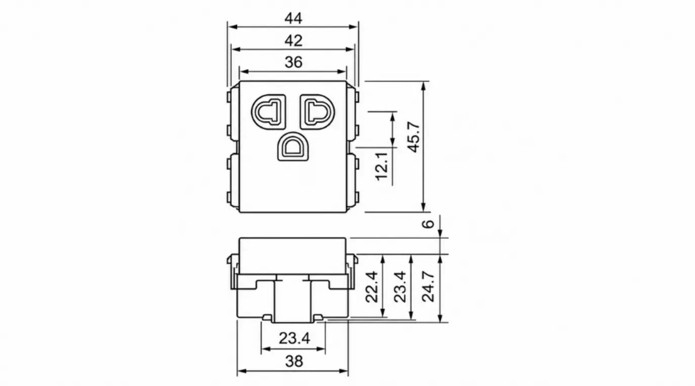 Bản vẽ Ổ Cắm Điện PANASONIC WEV1191H