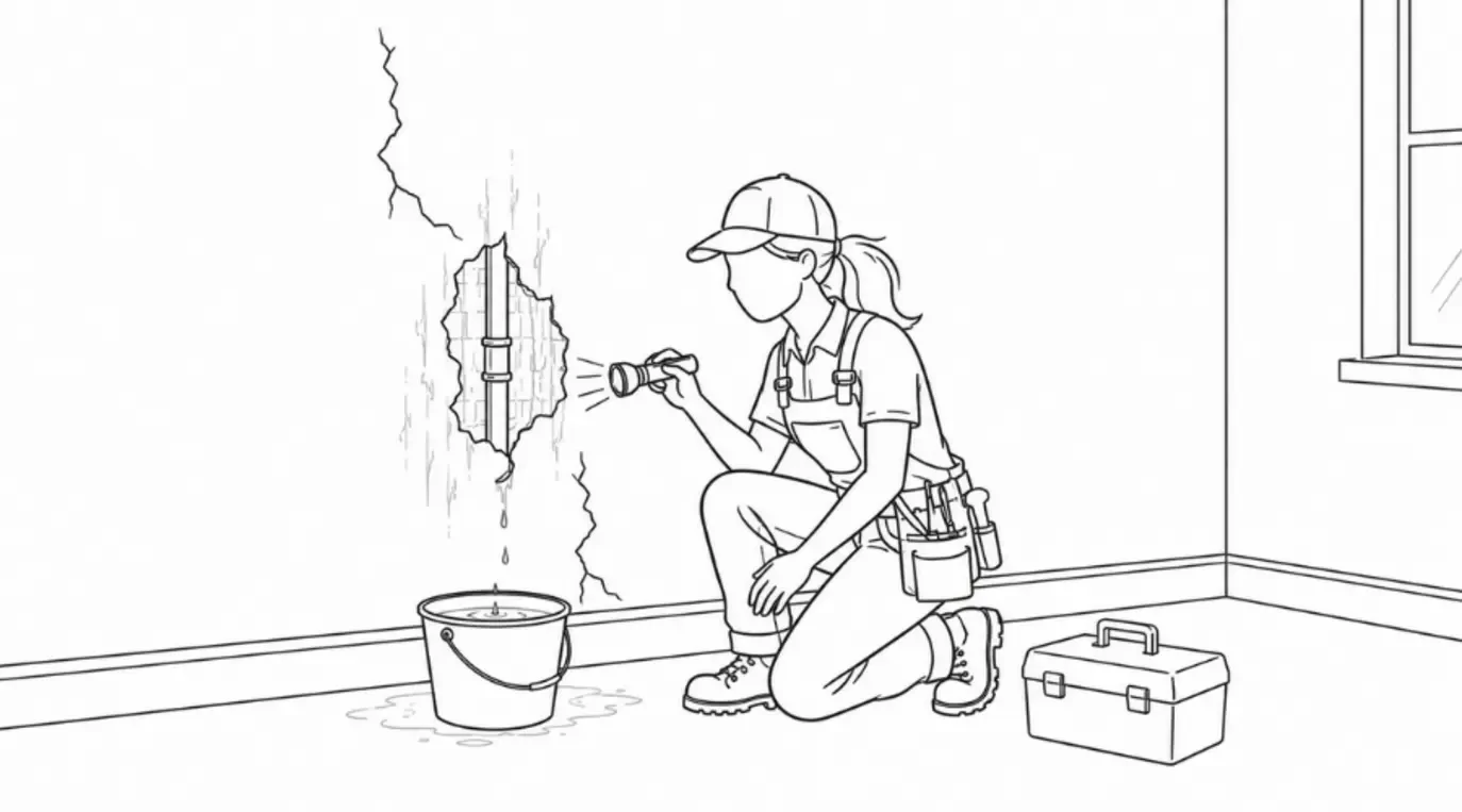Bước 1 - Xử lý nguyên nhân trước khi sơn lại tường cũ