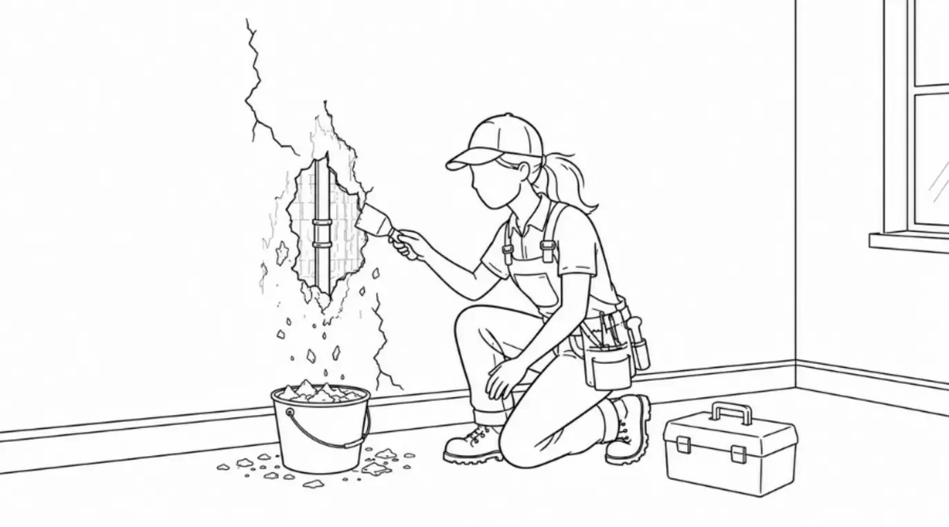 Bước 2 - Loại bỏ lớp sơn cũ đã bong tróc