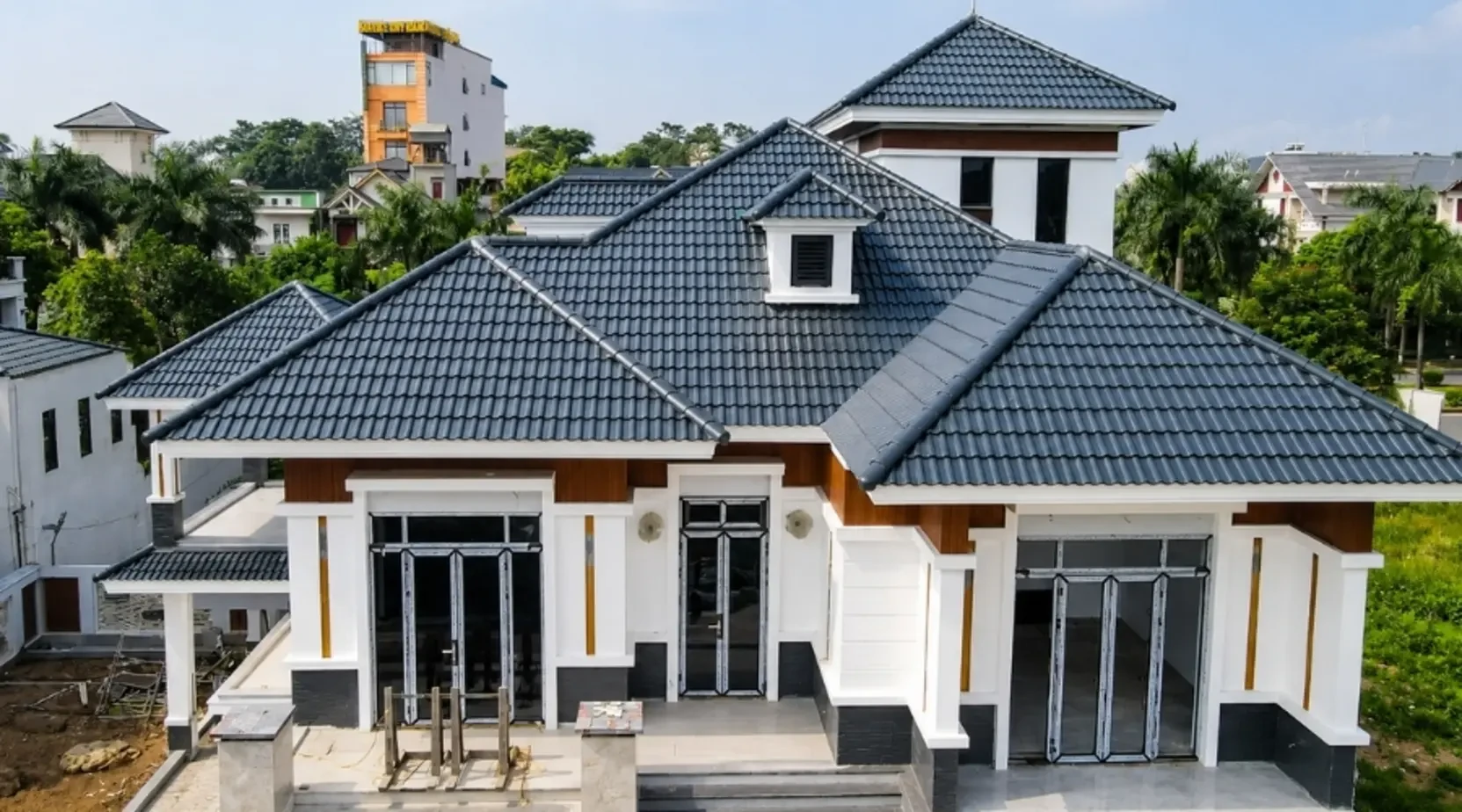 Hình minh họa công trình mái ngói xi măng