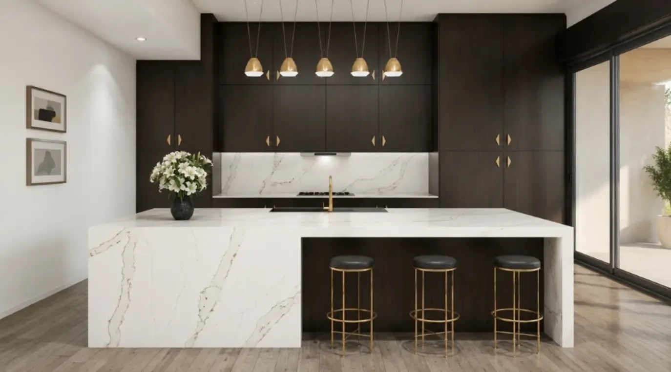Hình minh họa gạch ốp tường nhà bếp