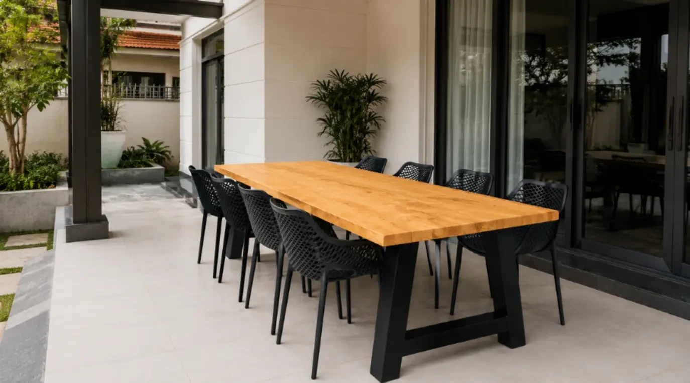Ghế nhựa TM06 tại hiên nhà