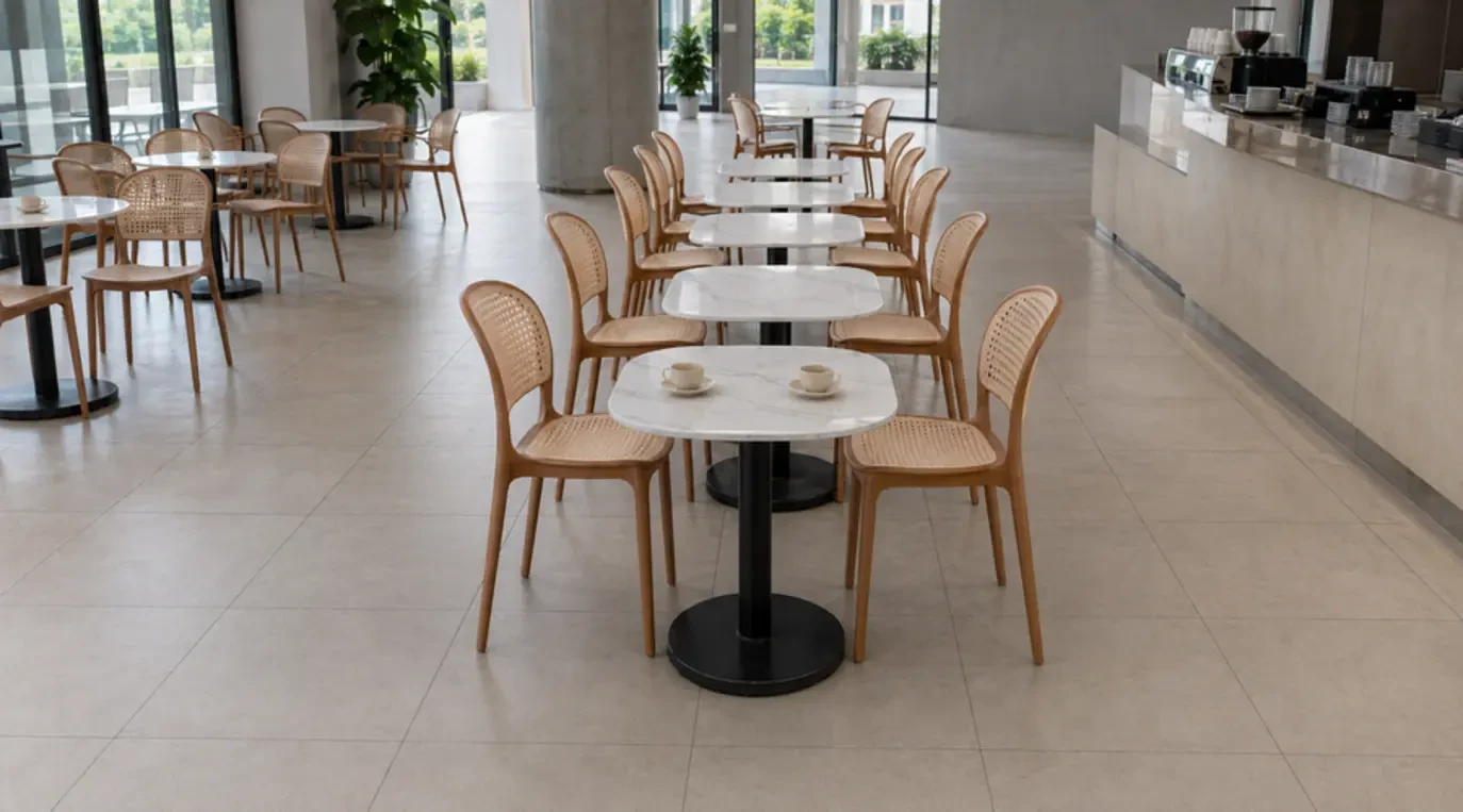 Ghế nhựa TM08 tại quán cà phê