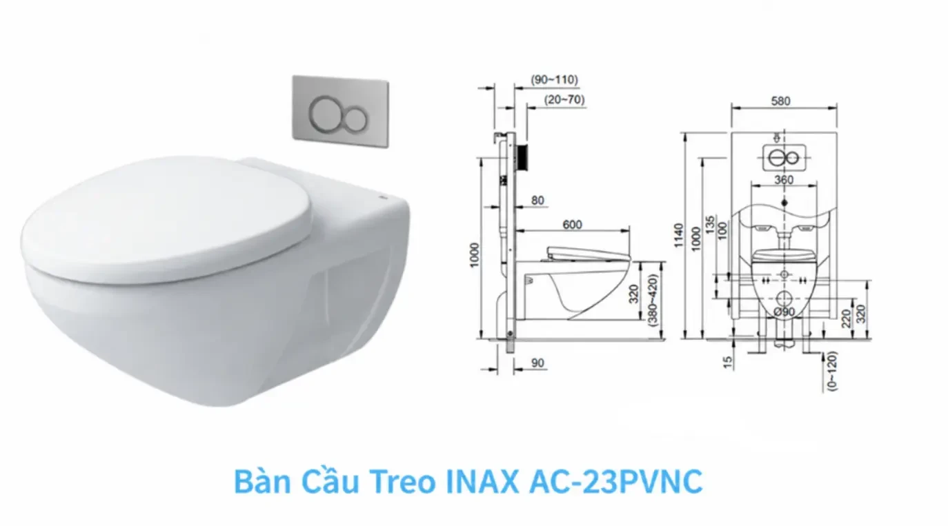 Bàn cầu treo Inax AC-23PVNC