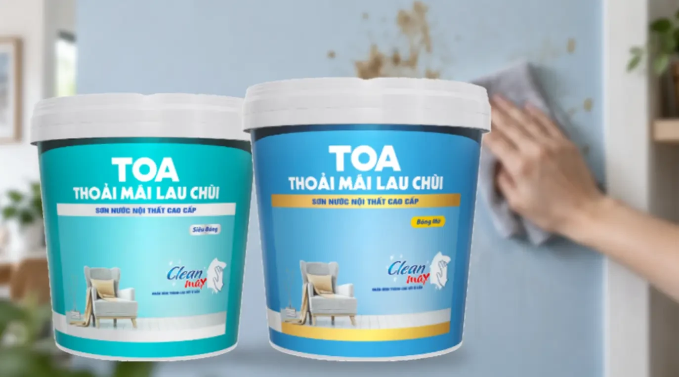 Dòng sơn TOA thoải mái lau chùi